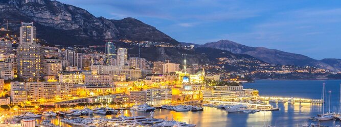Trip Fun und Action Reiseland Monaco - Genießen Sie die Fahrt Ihres Lebens am Steuer eines feurigen Lamborghini oder rassigen Ferrari. Starten Sie Ihre Spritztour in Monaco und lassen Sie das Fürstentum unter den vielen bewundernden Blicken der Passanten hinter sich. Cruisen Sie auf den wunderschönen Küstenstraßen der Côte d’Azur und den herrlichen Panoramastraßen über und um Monaco. Erleben Sie die unbeschreibliche Erotik dieses berauschenden Fahrgefühls, spüren Sie die Power & Kraft und das satte Brummen & Vibrieren der Motoren. Erkunden Sie als Pilot oder Co-Pilot in einem dieser legendären Supersportwagen einen Abschnitt der weltberühmten Formel-1-Rennstrecke in Monaco. Nehmen Sie als Erinnerung an diese Challenge ein persönliches Video oder Zertifikat mit nach Hause. Die beliebtesten Orte für Ferien in Monaco, locken mit besten Angebote für Hotels und Ferienunterkünfte mit Werbeaktionen, Rabatten, Sonderangebote für Monaco Urlaub buchen.